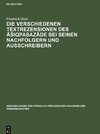 Die Verschiedenen Textrezensionen des ASiqpasazade bei seinen Nachfolgern und Ausschreibern