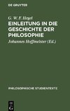 Einleitung in die Geschichte der Philosophie