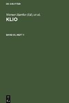 Klio, Band 61, Heft 1, Klio Band 61, Heft 1