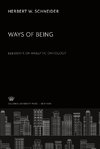 Ways of Being. Elements of Analytic Ontology