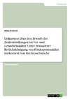 Diskussion über den Erwerb der Zahlvorstellungen im Vor- und Grundschulalter. Unter besonderer Berücksichtigung  von Förderpotenzialen im Kontext von Rechenschwäche