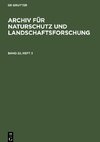 Archiv für Naturschutz und Landschaftsforschung, Band 22, Heft 3, Archiv für Naturschutz und Landschaftsforschung Band 22, Heft 3