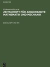 Zeitschrift für Angewandte Mathematik und Mechanik, Band 54, Heft 5, Mai 1974