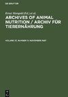 Archives of Animal Nutrition / Archiv für Tierernährung, Volume 37, Number 11, November 1987