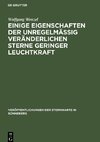 Einige Eigenschaften der unregelmäßig veränderlichen Sterne geringer Leuchtkraft