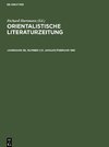 Orientalistische Literaturzeitung, Jahrgang 56, Number 1/2, Januar/Februar 1961