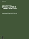 Orientalistische Literaturzeitung, Jahrgang 55, Number 5/6, Mai/Juni 1960