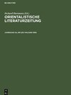 Orientalistische Literaturzeitung, Jahrgang 54, Nr 5/6, Mai/Juni 1959