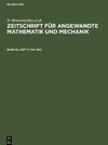 Zeitschrift für Angewandte Mathematik und Mechanik, Band 62, Heft 5, Mai 1982