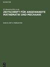 Zeitschrift für Angewandte Mathematik und Mechanik, Band 61, Heft 2, Februar 1981