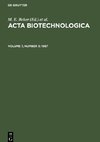 Acta Biotechnologica, Volume 7, Number 3, Acta Biotechnologica (1987)