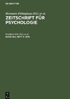 Zeitschrift für Psychologie, Band 184, Heft 4, Zeitschrift für Psychologie (1976)