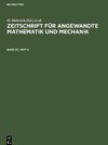 Zeitschrift für Angewandte Mathematik und Mechanik, Band 63, Heft 5, Zeitschrift für Angewandte Mathematik und Mechanik Band 63, Heft 5