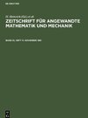 Zeitschrift für Angewandte Mathematik und Mechanik, Band 61, Heft 11, November 1981