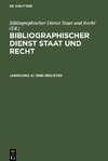 Bibliographischer Dienst Staat und Recht, Jahrgang 4/ 1958, Register