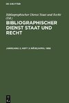 Bibliographischer Dienst Staat und Recht, Jahrgang 2, Heft 2, März/April 1956