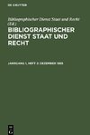 Bibliographischer Dienst Staat und Recht, Jahrgang 1, Heft 2, Dezember 1955