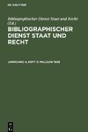 Bibliographischer Dienst Staat und Recht, Jahrgang 4, Heft 3, Mai/Juni 1958