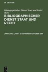 Bibliographischer Dienst Staat und Recht, Jahrgang 2, Heft 5, September/Oktober 1956