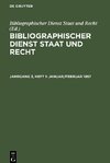 Bibliographischer Dienst Staat und Recht, Jahrgang 3, Heft 1, Januar/Februar 1957