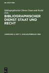 Bibliographischer Dienst Staat und Recht, Jahrgang 2, Heft 1, Januar/Februar 1956