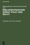 Bibliographischer Dienst Staat und Recht, Jahrgang 2, Heft 3, Mai/ Juni 1956