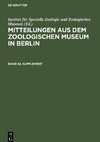 Mitteilungen aus dem Zoologischen Museum in Berlin, Band 62, Supplement, Mitteilungen aus dem Zoologischen Museum in Berlin Band 62, Supplement