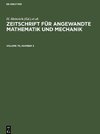 Zeitschrift für Angewandte Mathematik und Mechanik, Volume 70, Number 5, Zeitschrift für Angewandte Mathematik und Mechanik Volume 70, Number 5