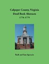 Culpeper County, Virginia Deed Book Abstracts,1778-1779