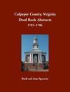 Culpeper County, Virginia Deed Book Abstracts, 1785-1786