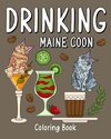 Drinking Maine Coon Coloring Book