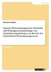 Digitales Wissensmanagement. Merkmale und Wirkungszusammenhänge von Digitalisierungsstrategien im Bereich des betrieblichen Wissensmanagements