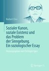 Sozialer Kanon, soziale Existenz und das Problem der Sinngebung