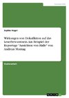 Wirkungen von Dokufiktion auf das Leserbewusstsein. Am Beispiel der Reportage 