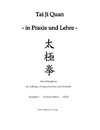 Tai Ji Quan - in Praxis und Lehre -