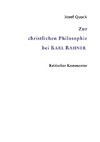 Zur christlichen Philosophie bei Karl Rahner