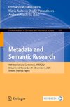 Metadata and Semantic Research