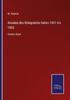 Annalen des Königreichs Italien 1861 bis 1863