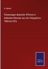 Erinnerungen deutscher Officiere in britischen Diensten aus den Kriegsjahren 1805 bis 1816