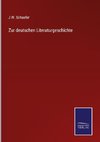 Zur deutschen Literaturgeschichte