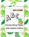 Dino ABC -Handwriting Paper with dotted midline| Large Print 8,5