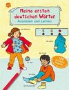 Malbuch mit Wörtern