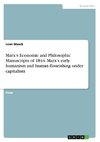 Marx's  Economic and Philosophic Manuscripts of 1844. Marx's early humanism and human flourishing under capitalism