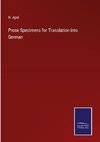 Prose Specimens for Translation into German