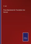 Prose Specimens for Translation into German