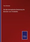 Von der mannigfachen Bedeutung des Seienden nach Aristoteles