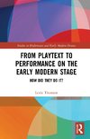 From Playtext to Performance on the Early Modern Stage