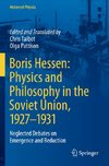 Boris Hessen: Physics and Philosophy in the Soviet Union, 1927¿1931