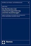 Die Rechtsnatur der Unterwerfungserklärung und ihre Auswirkungen