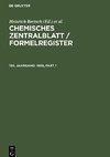 Chemisches Zentralblatt / Formelregister, 130. Jahrgang, Chemisches Zentralblatt / Formelregister (1959)